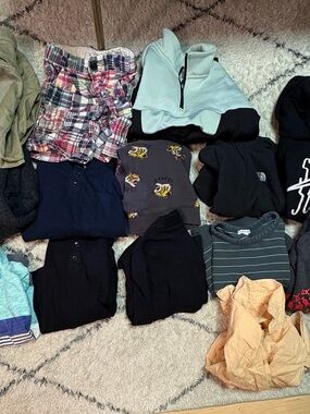 Bundle of Mixed Casual Tops & Shorts Bundle -hoodies, fleece